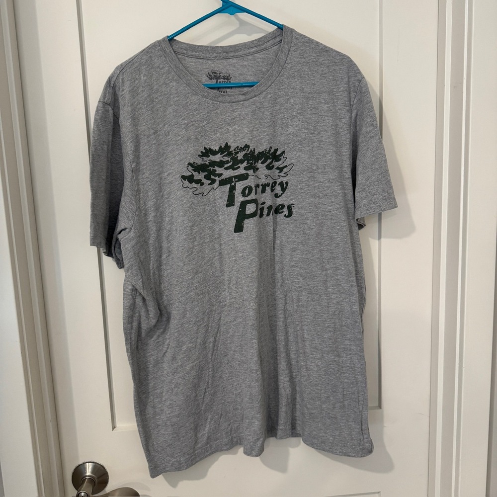 Torrey Pines Golf Graphic Tee Gray Short Sleeve Shirt 2XL Make More Birdies